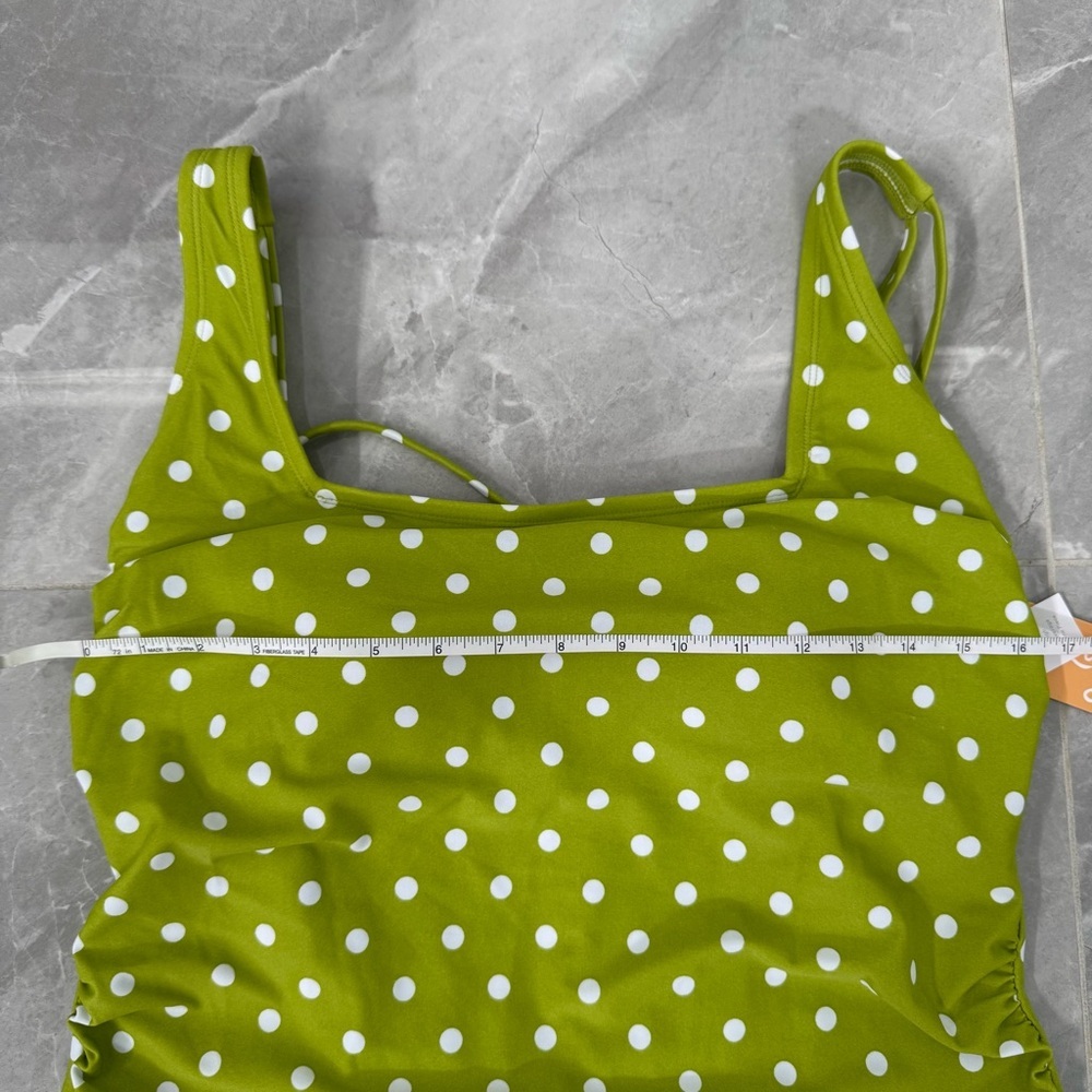 Women’s Kona Sol High Coverage One Piece Swimsuit Strappy Back Polka Dot Size XL - Picture 15 of 16